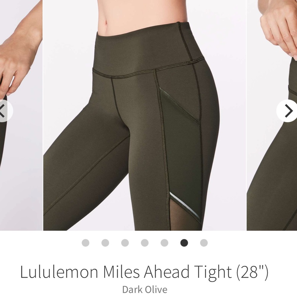 Lululemon Miles Ahead Tight Dark Olive Size 4
